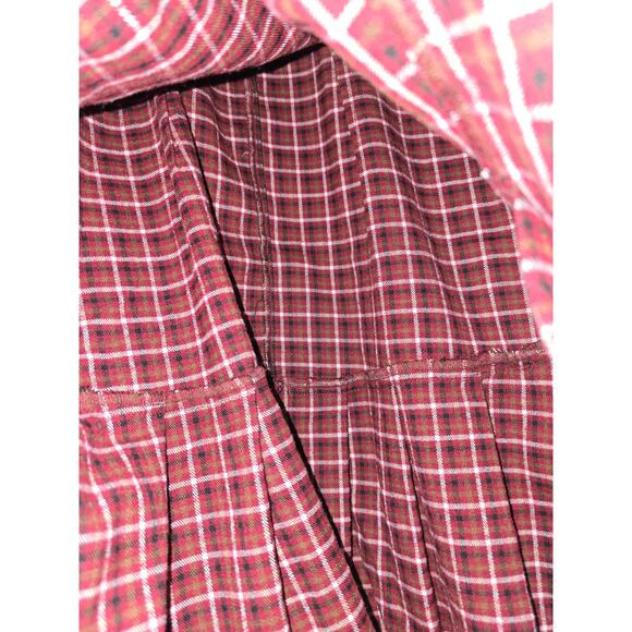 Hollister Burgundy Plaid Ruffle Hem Dress – Size M - Picture 11 of 15